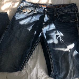 Rock revival Hercules relaxed straight jean
